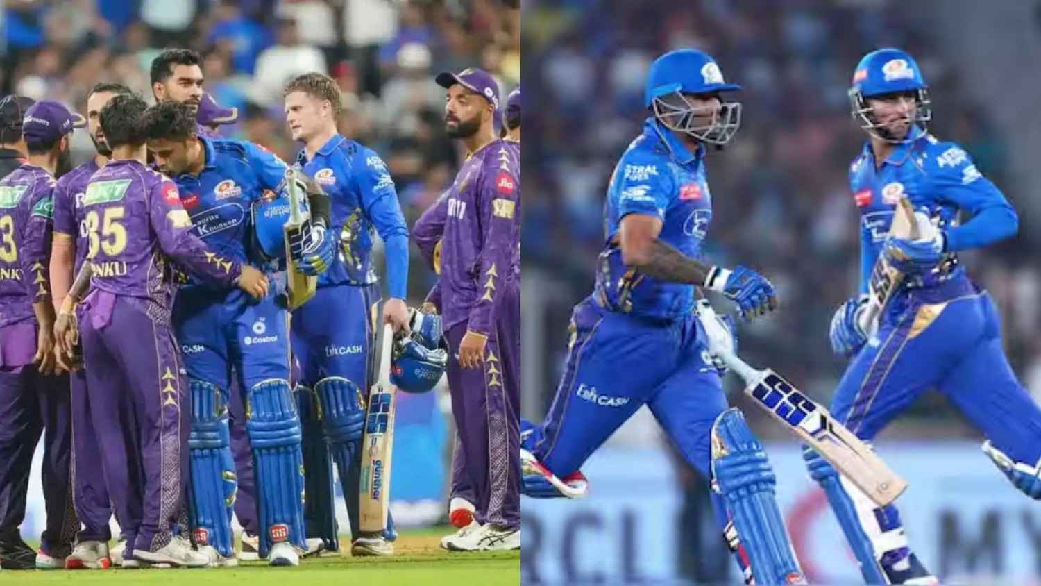 MI vs KKR 맞대결 관련 이미지